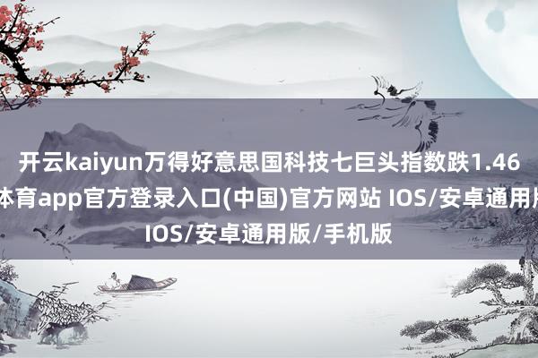 开云kaiyun万得好意思国科技七巨头指数跌1.46%-kai云体育app官方登录入口(中国)官方网站 IOS/安卓通用版/手机版