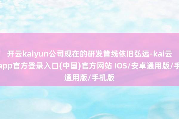开云kaiyun公司现在的研发管线依旧弘远-kai云体育app官方登录入口(中国)官方网站 IOS/安卓通用版/手机版